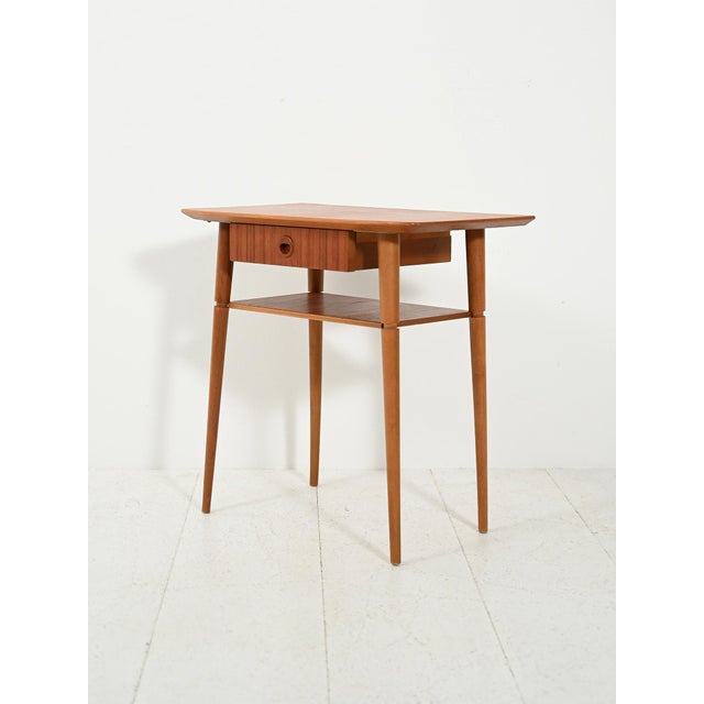 Scandinavian Teak Bedside Table, 1960s For Sale - Image 4 of 10