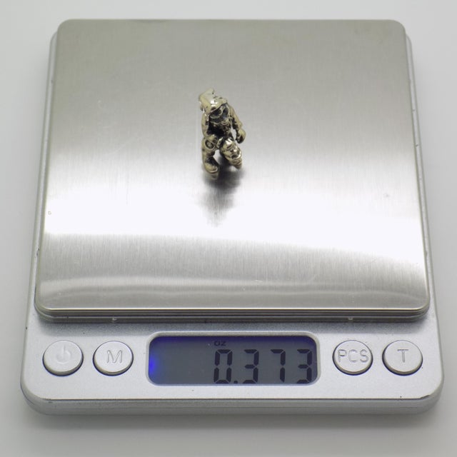 Silver Vintage Italian Handmade Genuine Silver Garden Gnome Dollhouse Miniature, Made in Tuscany (Italy) For Sale - Image 8 of 9