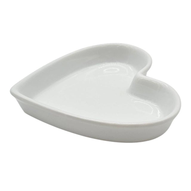 Traditional Mid-Century Bia Cordon Bleu Porcelain Heart Baking Dishes Organic Modern Usa Set For Sale - Image 3 of 9