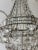 19th C Rare Crystal Beaded Empire Chandelier French Hand Tied Oval Prisms, C1850 For Sale - Image 15 of 17