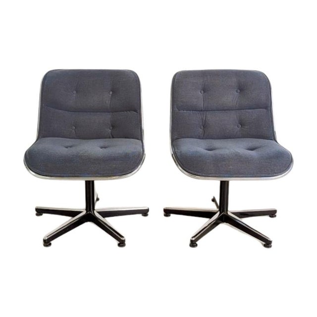 Executive Chairs by Charles Pollock for Knoll Intenational, Set of 2 For Sale - Image 13 of 13