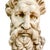 Metal Large Scale Mid 20th Century Plaster Zeus Bust on Stand For Sale - Image 7 of 8