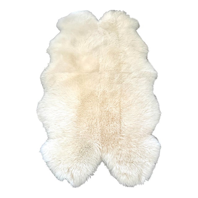Pottery Barn Style Cream Austrialian Sheep Skin Hide For Sale