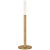 Kelly Wearstler by Visual Comfort Signature Rousseau 20" Table Lamp in Antique-Burnished Brass with Etched Crystal For Sale