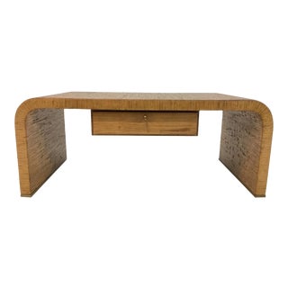 Mid-Century Modern Style Mark Sikes for Henredon Bamboo/Rattan Cocktail Table For Sale