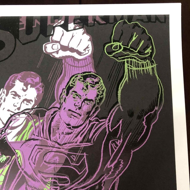 Purple 1990s After Andy Warhol "Superman" Lithograph For Sale - Image 8 of 11