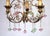 Vintage Metal Murano Glass Flower Chandelier, 1940s For Sale - Image 9 of 10