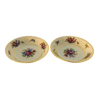 Vintage Tirschenreuth "Queen's Rose" Pattern Berry Bowls- Set of 2 For Sale