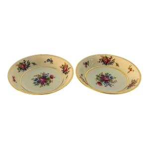 Vintage Tirschenreuth "Queen's Rose" Pattern Berry Bowls- Set of 2