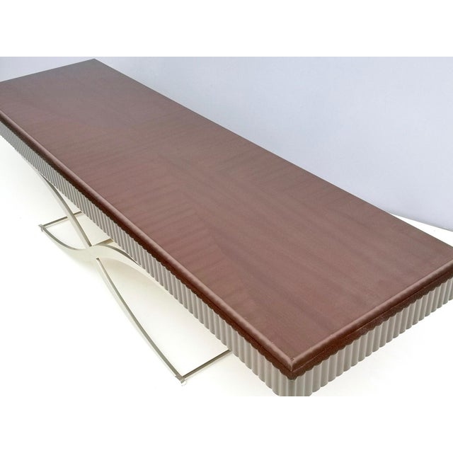 Wood Side Table with Wooden Top and Steel Frame by Italo900, Italy For Sale - Image 7 of 14