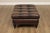 Bernhardt Chesterfield Style Tufted Brown Leather Ottoman For Sale - Image 10 of 12