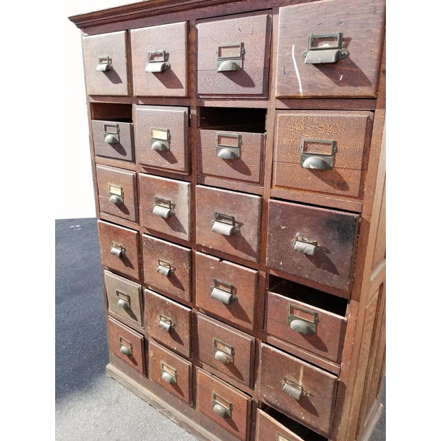 20th Century French Country 24 Drawer Apothecary File Cabinet Chairish