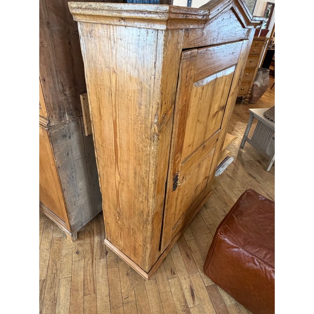 Goldenrod Antique European Scrubbed Pine Pantry Cupboard For Sale - Image 8 of 11