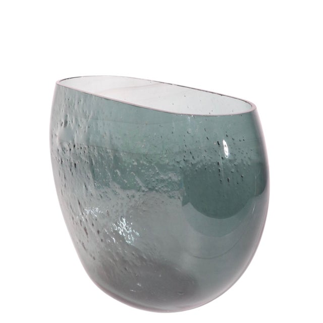 Mid 20th Century Tinted Glass Pillow Vase For Sale - Image 9 of 10