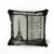 Paris Eiffel Tower Pillow - Black and White Art Deco Design For Sale - Image 10 of 10