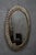 Metal Mid-Century Style Oval Silver anf Murano Glass and Brass Wall Mirror, Italy, 2000 For Sale - Image 7 of 11