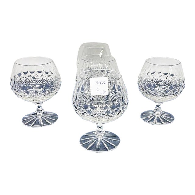 1970s Crystal Brandy Snifter Glasses, Set of 5 For Sale