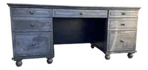 Rh Restoration Hardware Annecy Metal Wrapped Zinc Desk With Patina