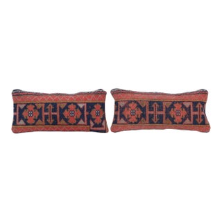 Oushak Rug Lumbar Pillow Cover- a Pair For Sale
