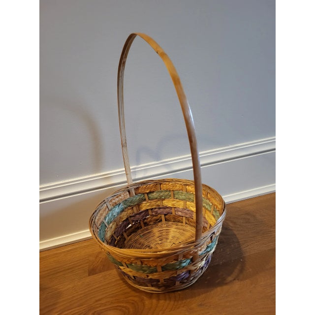 Traditional Vintage Easter Basket For Sale - Image 3 of 4