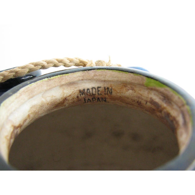 Vintage Mid 20th Century Hanging Majolica Pottery Planter For Sale - Image 11 of 12