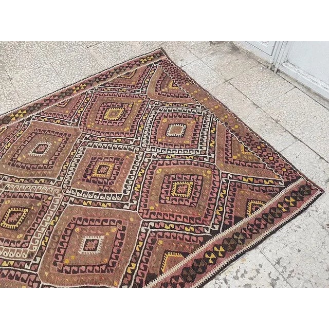 1960s 1960s Vintage Turkish Kilim Runner - 5′ × 14′11″ For Sale - Image 5 of 11