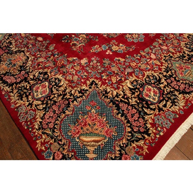 Red Middle Eastern Rug in Wool For Sale - Image 8 of 11
