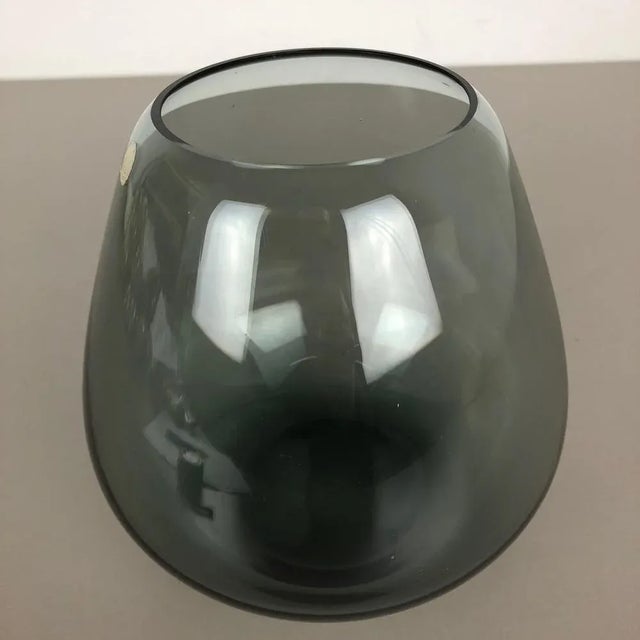 Glass Vintage German Bauhaus Turmalin Vase by Wilhelm Wagenfeld for WMF, 1960s For Sale - Image 7 of 16