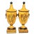 Mid Century Italian Yellow Tole Urns - a Pair For Sale