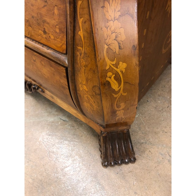 1990s Italian Inlay Marquetry Secretary Bookcase 20th Century For Sale - Image 5 of 13