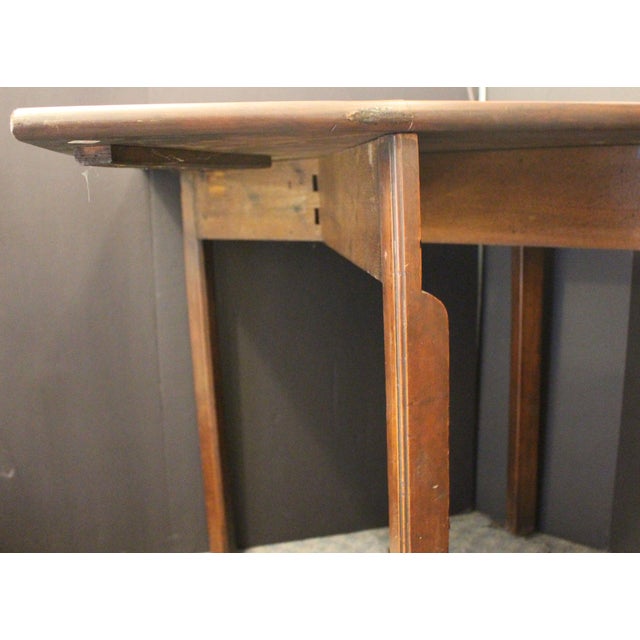 Mid 18th Century Circa 1760-1780 English George III Period Corner Drop-Leaf Table For Sale - Image 5 of 9
