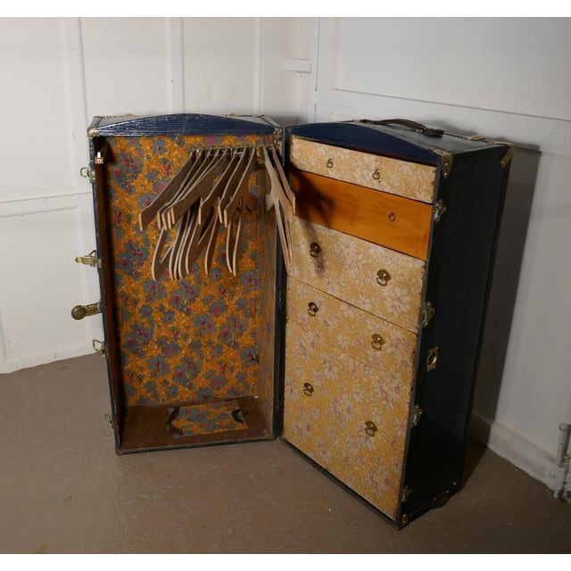Fitted Steamer Cabin Wardrobe Portmanteau by Lg Paris, 1900s For Sale - Image 9 of 13