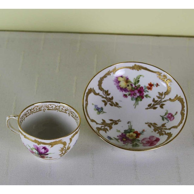 Gold Antiques KPM Mocha Cup & Saucer For Sale - Image 8 of 10