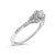 Contemporary 14K White Gold 1/2 Cttw Lab Grown Diamond Vintage Style Engagement Ring (F-G Color, VS1-VS2 Clarity) - Size 8 For Sale - Image 3 of 6