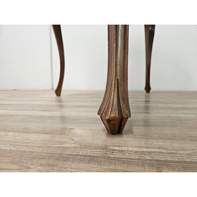 Baroque Style Table in Carved Walnut with Side Drawers, 1960 For Sale - Image 15 of 16
