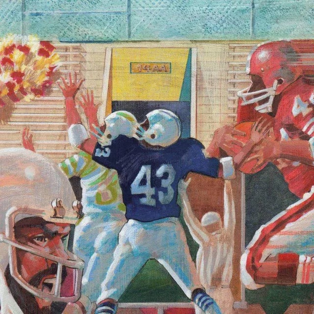 'Football' by Warren Edgar Lamm, Chouinard Art Institute, Emmy Winner For Sale In Monterey, CA - Image 6 of 9