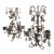 Circa 1940s Italian Gilt Tole & Glass Fruit Candelabra — Pair For Sale