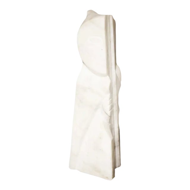 Vintage Marble Figural and Architectural Sculpture, Signed and Dated 1995 For Sale