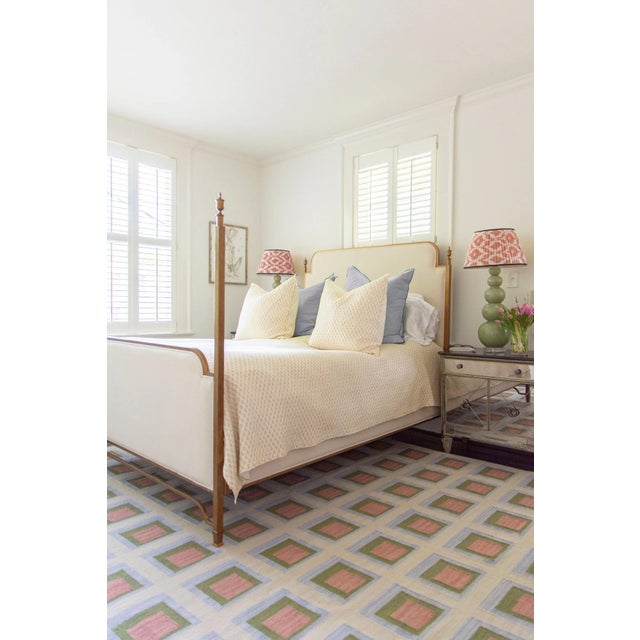 Josef Albers Color Study Handwoven Wool Flatweave 9' x 12' Rug - Palm Springs For Sale - Image 4 of 7