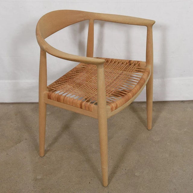 Wood “The Chair” Hans Wegner Set of 8 by P P Mobler For Sale - Image 7 of 13