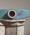 Vintage Japanese Modernist Turquoise Double Stem Ikebana Ceramic Vessel, Signed For Sale - Image 11 of 11