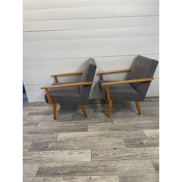 Textile Vintage Chairs and Hocker by Tatra Nabytok, Czech Republic, 1970, Set of 3 For Sale - Image 7 of 9