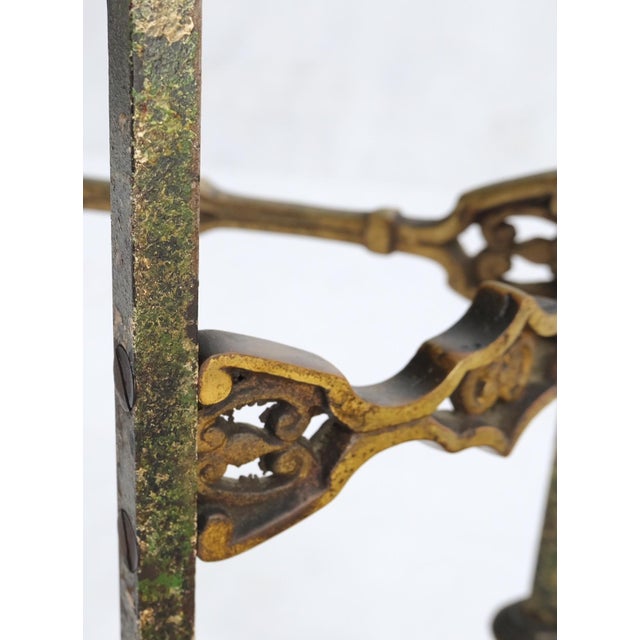 Demi Lune Bronze Ornaments Mount Decorated Petit Console Table w/ Chair Mint For Sale - Image 12 of 18