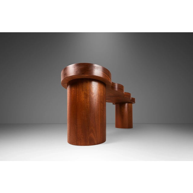 Organic Modern Bench in Solid African Sapele Mahogany by Mark Leblanc for Mark Leblanc Studios, Usa, Circa 2024 For Sale - Image 10 of 12