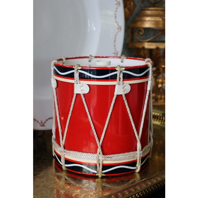 Vintage English Royal Marines Eiir Regimental Drum Ice Bucket For Sale - Image 4 of 18