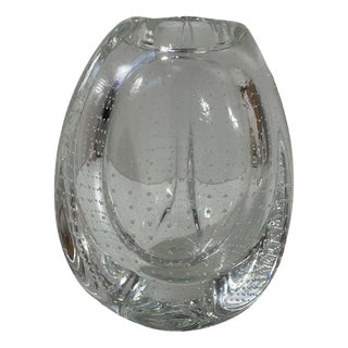 Large Beukennootje Vase with Encapsulated Bubbles by Floris Meydam for Glasunie Leerdam For Sale