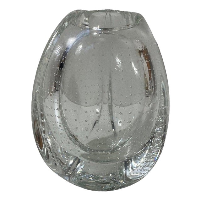 Large Beukennootje Vase with Encapsulated Bubbles by Floris Meydam for Glasunie Leerdam For Sale