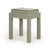 Boho Chic Kora Green Cotton Jute Stool For Sale - Image 3 of 5