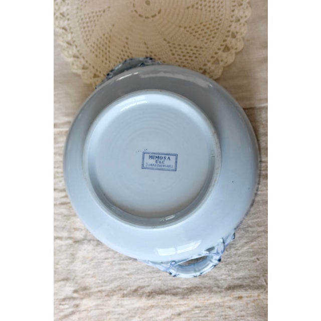 Ceramic Antique Mimosa Salad Bowl in Earthenware from U&C Sarreguemines For Sale - Image 7 of 8