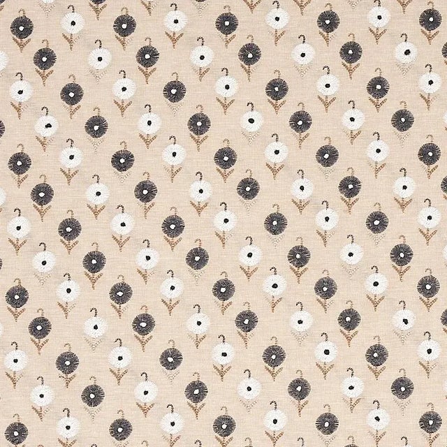 Sample - Schumacher Avodica Embroidery Fabric in Moonstone For Sale